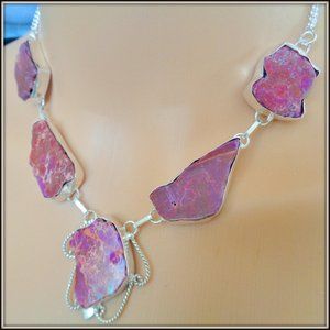 NATURAL CORUNDUM HANDMADE LADY'S VINTAGE NECKLACE